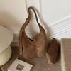 Women's bag autumn and winter new suede shoulder armpit bag large capacity retro versatile bucket mother bag