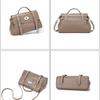 Damväska i äkta läder, högkvalitativ pendlarhandväska, ny axelväska med naturligt lädermönster, stor kapacitet, crossbody-väska