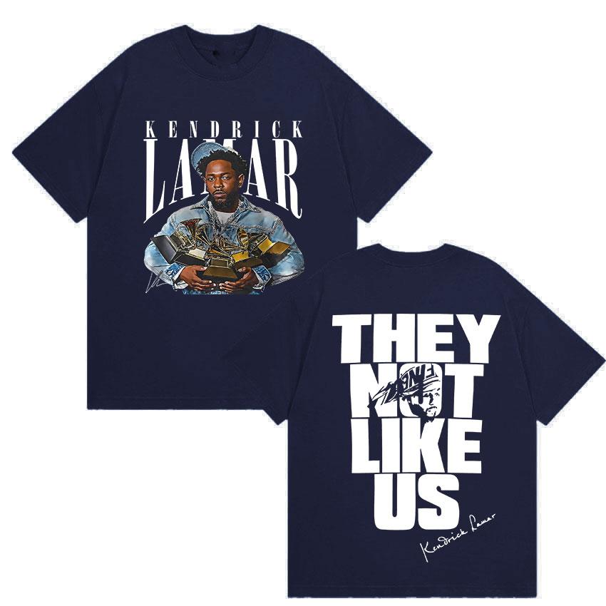 Rapper Kendrick Lamar They Not Like Us Tour Merch Trička Pánská Vintage Gotické Hip Hop Krátký Rukáv Tričko Y2k Streetwear