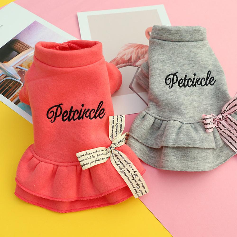 Cat Skirt Mascotas Vestidos Para Perritas Small Dog Cat Dress T-Shirt Letters Pet Puppy Sweater Hoodie for Small Dogs Dresses