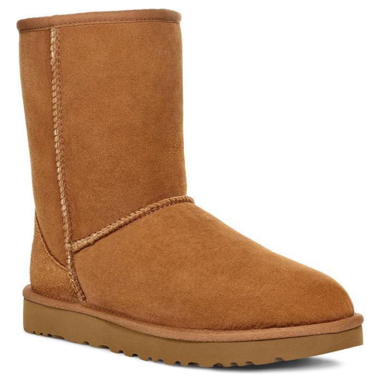 UGG Classic Short Fashion Round Toe Mid-Calf Snow Boots Women Boots Brown 10162230-CHE