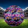 KPop Demon Hunters Print Size 5 Soccer Ball, PU Wear Resistant Football for Match Training and Daily Practice, Birthday Gift for Soccer Fans