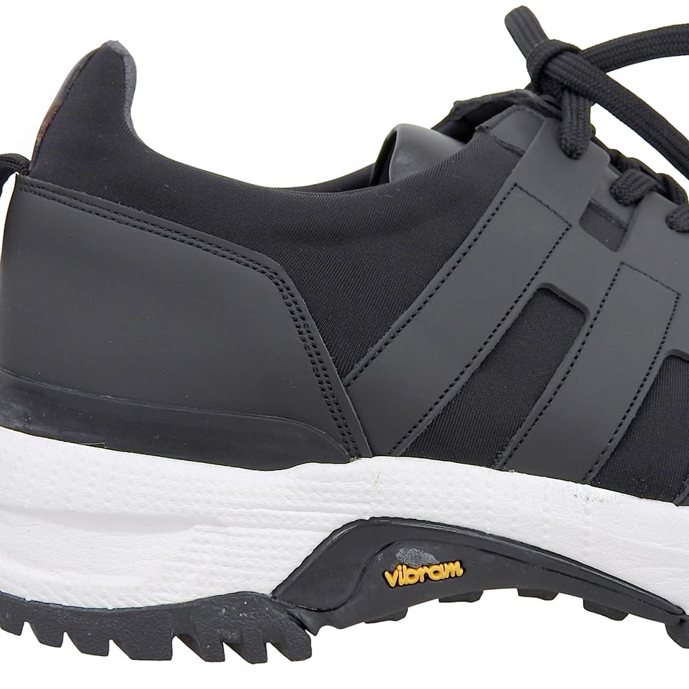 WH Hiroshi Tsubouchi Yoshimasa Hoshiba Leather and Suede Vibram Sole French Kip Low-Top Sneakers Size 9 WH-0111 Shoes 9 blackUsed