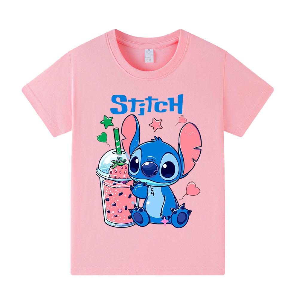 Cute Embroidered Girl T-Shirt Children's Girl Clothing Short Sleeve Top Summer 2026 Short Sleeve Boys Cartoon