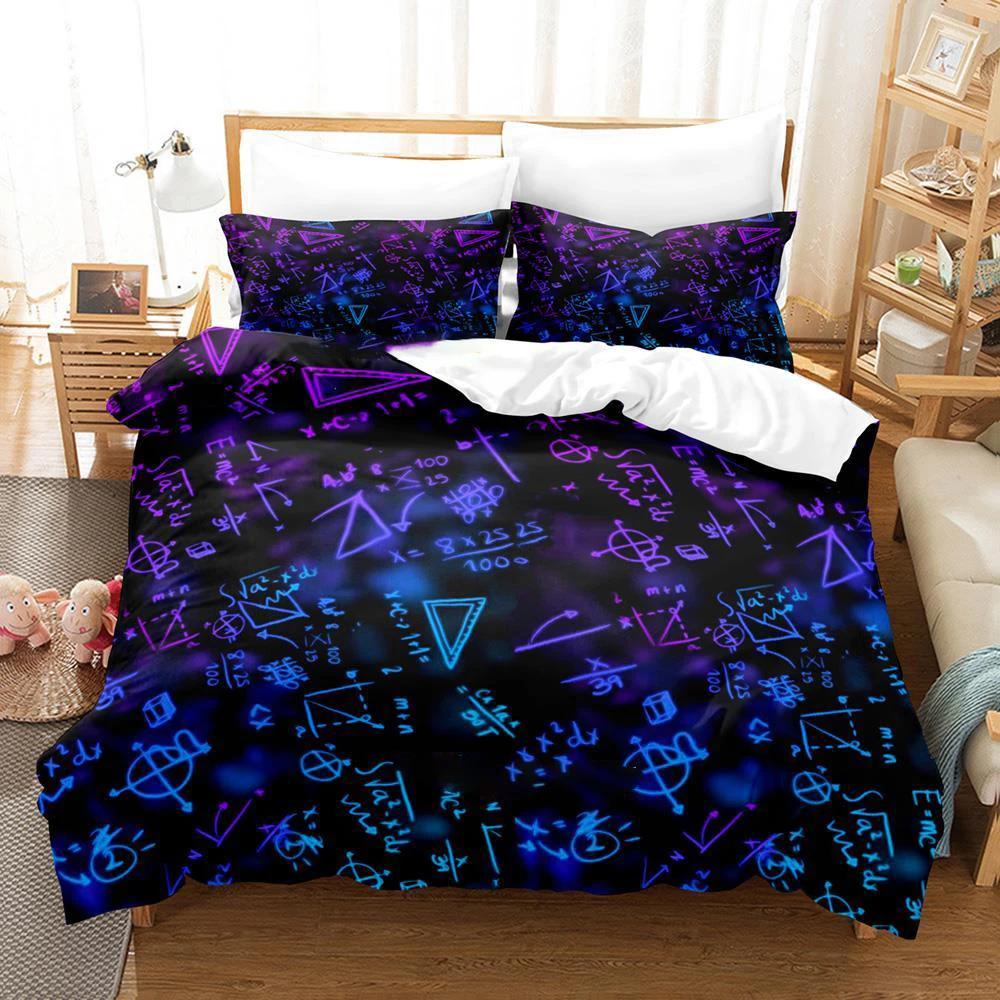 Pizarra Fórmula Adultos Niños Individual Doble Matrimonial Queen King Size Funda Nórdica Dormitorio Genio Matemático Nueva Funda Nórdica Funda de Almohada