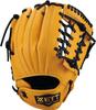 ZETT Youth Baseball Softball Ground Hero True Yellow BJGB76545F Glove, All-Around, Left-Handed Throw, (5400), Size M,