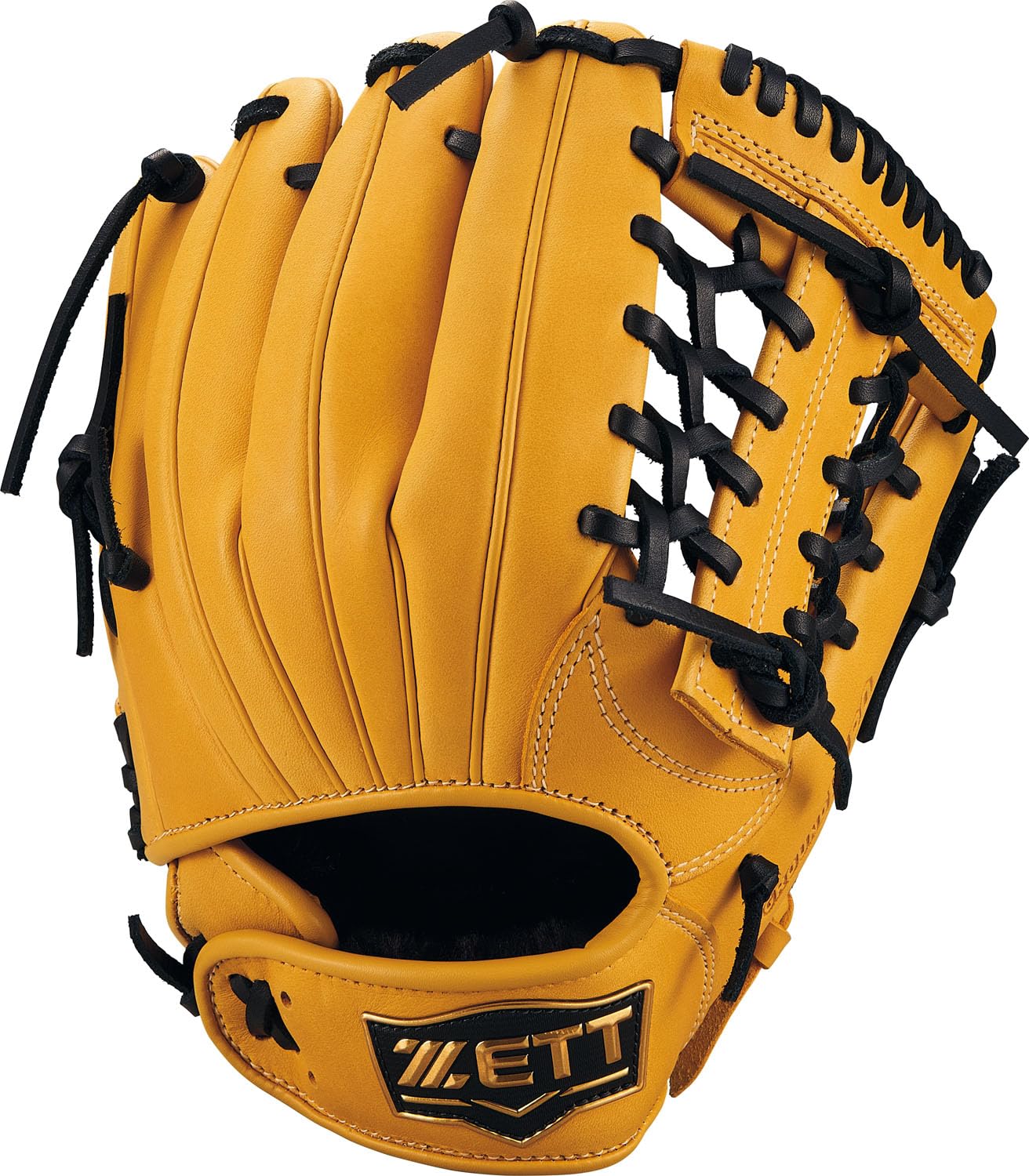 

ZETT Youth Baseball Softball Ground Hero True Yellow BJGB76545F Glove, All-Around, Left-Handed Throw, (5400), Size M,