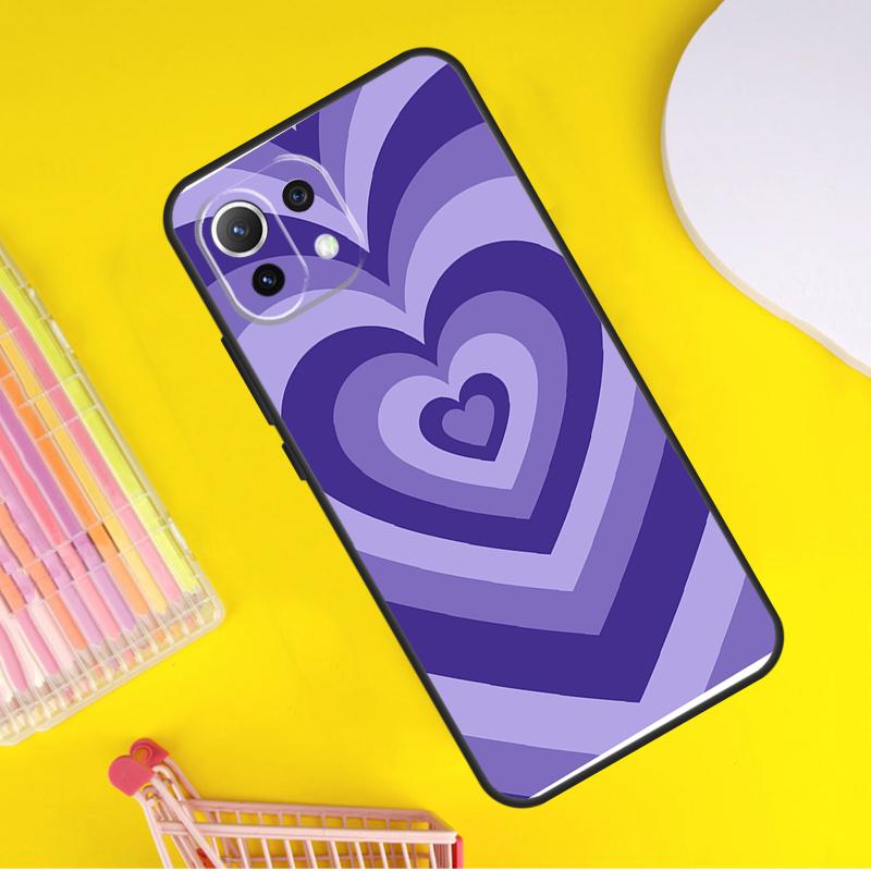 Latte Pink Brown Heart Aesthetic Cover For Xiaomi 13 14 Ultra 11T 12T 13T 14T Pro POCO X7 Pro X3 X5 F3 F5 F6 M6 X6 Pro Case