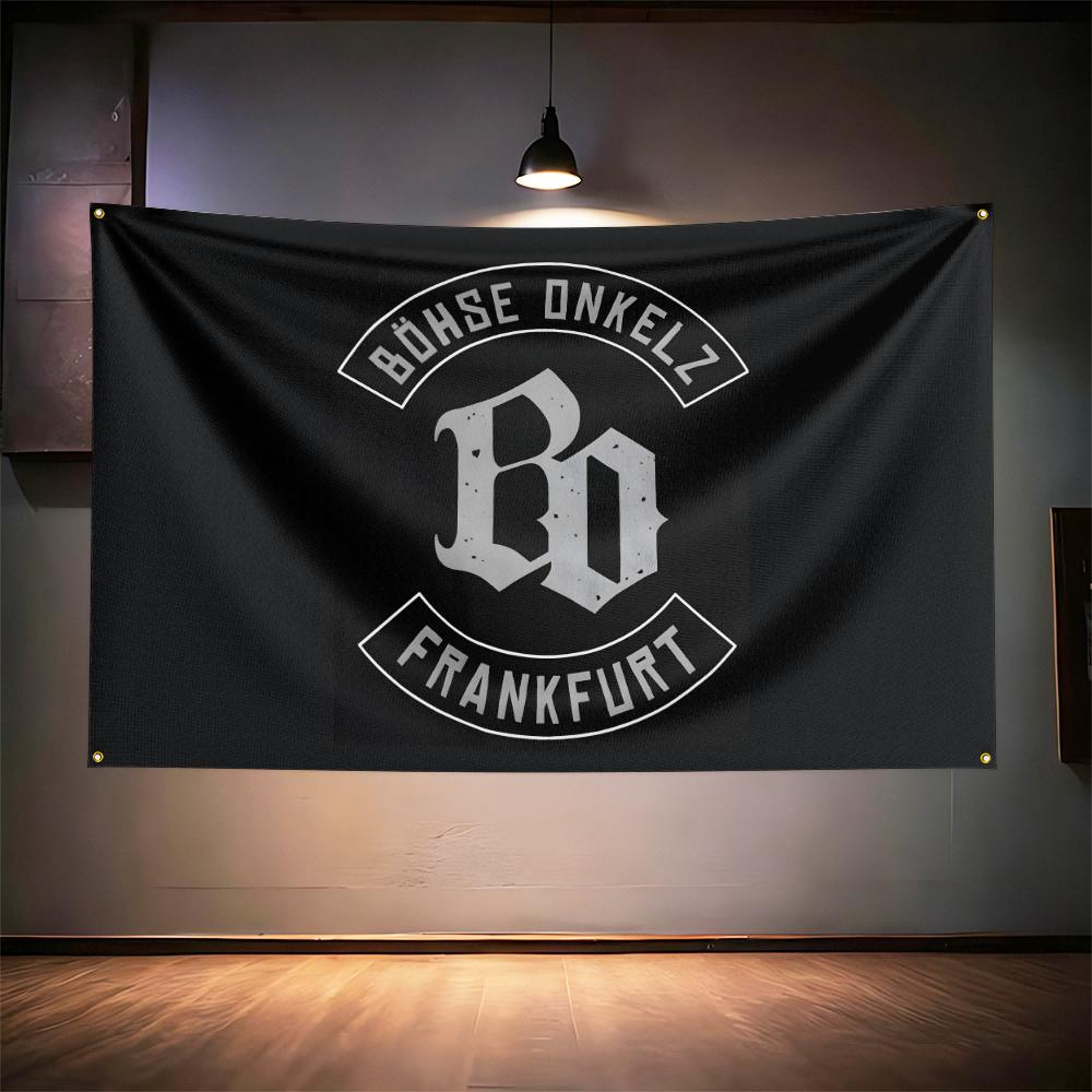 Rockmusik Flagge 3x5ft Für Böhse Onkelz Fans Banner HD Druck Messing Ösen Garage Schlafzimmer Wohnzimmer Wohnheim Wanddekoration Wandteppich 74x94cm(29x37in)