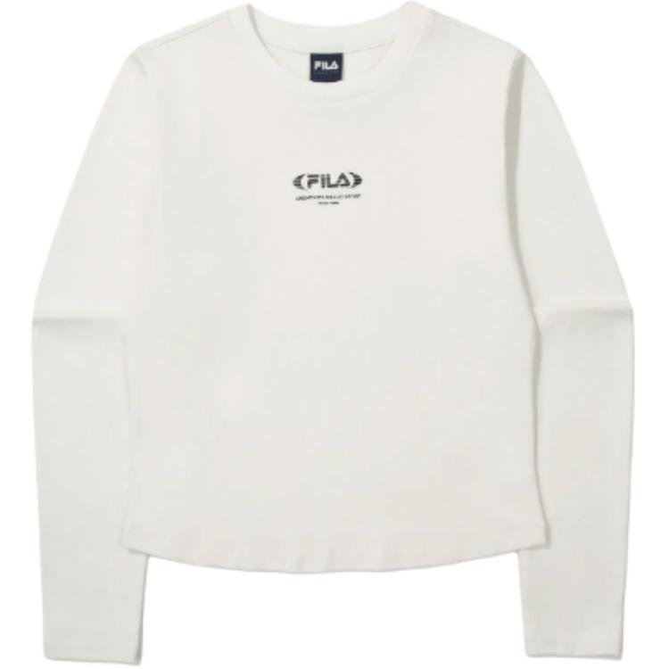 New FILA T Shirt Women's Sand White FS2RLG3151FSWH