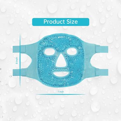JIARKA Koud Gezicht Oogmasker IJszak met Gelkorrels – Warm & Koud Kompres voor Gezwollen Ogen, Donkere Kringen, Hoofdpijn, Slapen, Huidverzorging, Gezichtsspa, Pos