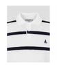 Binpolmen Bold Stripe Collared Neck Knit White