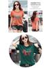 Plus Size Korean Style Printed Women's T-shirt Top