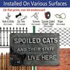 2D Flat 1pc Vintage Pet Welcome Aluminum Wall Sign (8 Inches X 12 Inches) Fun Wall Decor Sign Display, Cat Decoration, Cute Cat Decor, Letter Design
