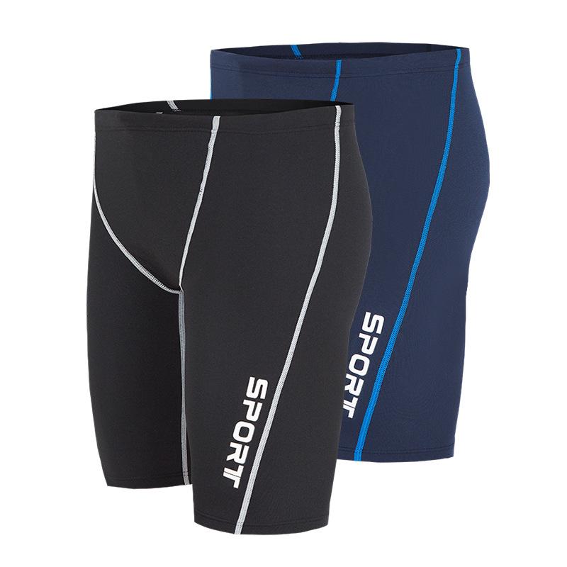 

Мужские устойчивые к хлору плавки-шорты средней длины для соревнований, не вызывающие смущения 2XL синий