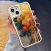 Retro Maple Leaf Pattern Clear Phone Case for iPhone 17 16 15 14 Plus 13 12 11 Pro Max 17 Air Anti-Fall Phone Cover Funda Coque