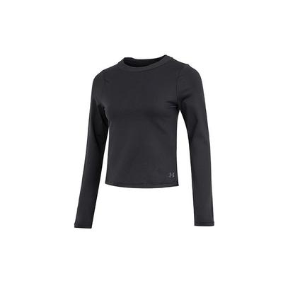Solid Color Sports Training Long Sleeve T-Shirt Women Tops Black 1376338-001