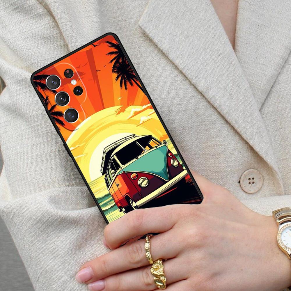 Combi Van Surf Cell Phone Case for Samsung Galaxy S26 Ultra S25 S24 S23 S22 S21 S20 Note10 Cover Galaxy S25+