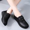 Women's Black Loafers Moccasins Casual Slip On Walking Shoes for Mother Plus Size