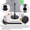 A89X 2X Paper Towel Holder Countertop, Paper Towel Stand With Ratchet System For Kitchen Bathroom Black