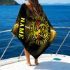 1pc Football18 Beach Towel with Custom Name, Beach/Swimming/Bath/Picnic/Camping Towel, Suitable for Seaside Beaches