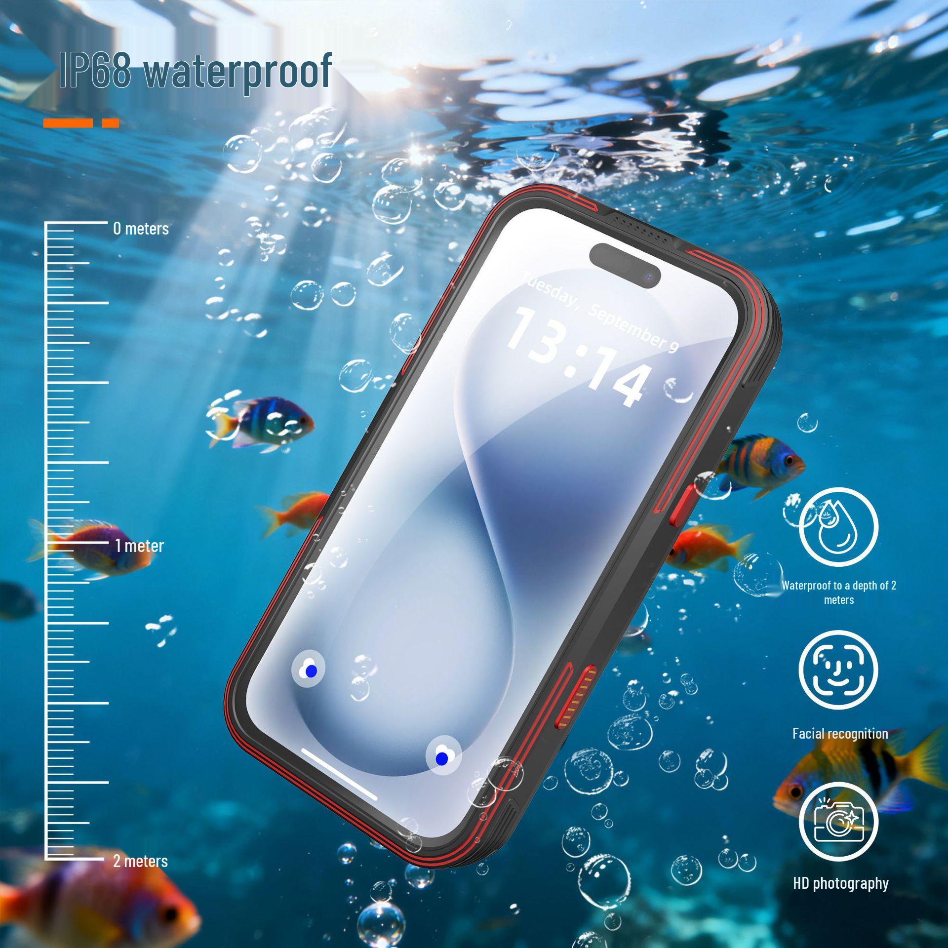 

iPhone 17 Pro Max Waterproof Metal Case for Diving Protection 17 Air чорний