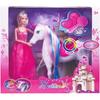 Princess Doll and Magic Light Unicorn Playset, Princess Unicorn Horse Toys Gifts for Girls Kids Aged 3 4 5 6, Present for Christmas, Birthday