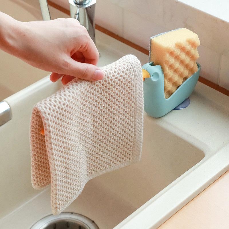 Questo Porta Panni è un Scolapiatti e Portaoggetti Adatto per Cucine e Bagni. Può Contenere Spugne e Strofinacci