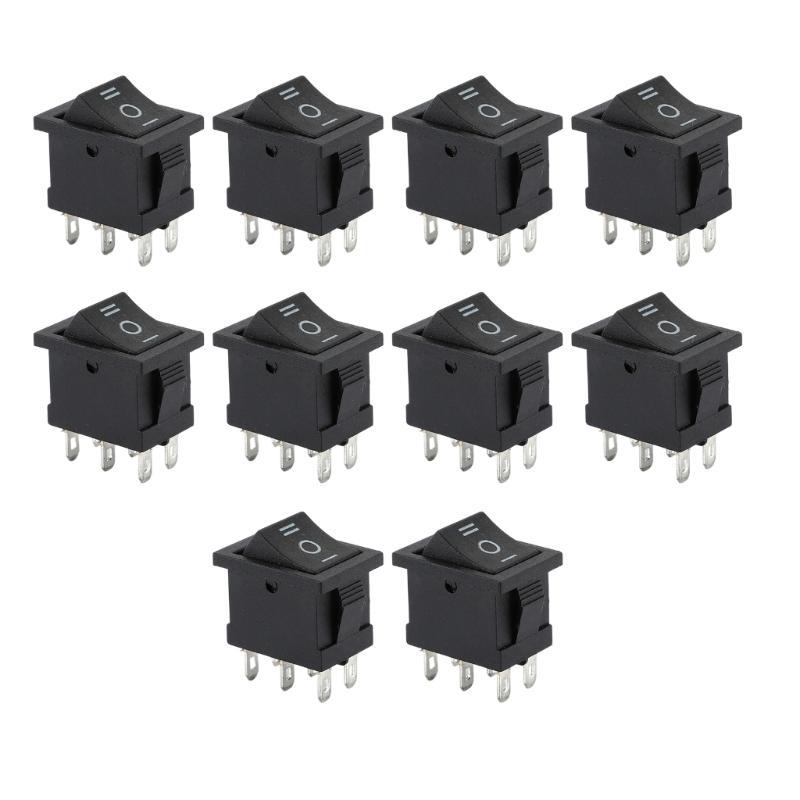 1/4/10Pcs Marine Boats Rocker Switches 6 Pin 3 Position Rocker Toggle Switches Rocker Switches for Household Appliance