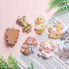 New 100Pcs Kawaii Cartoon Animals Resin Cabochons Cute Cat Bear Duck Rabbit Flatback No Hole Beads for DIY Jewelry Accessories