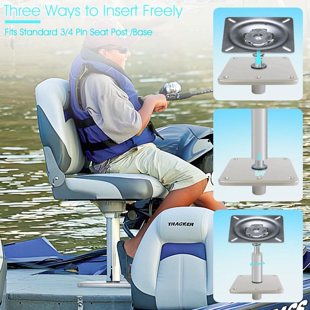Saltwater Resistant Boat Seat Base Swivel Boat Seat Pin Post Socket  Fishing Pontoon Boat