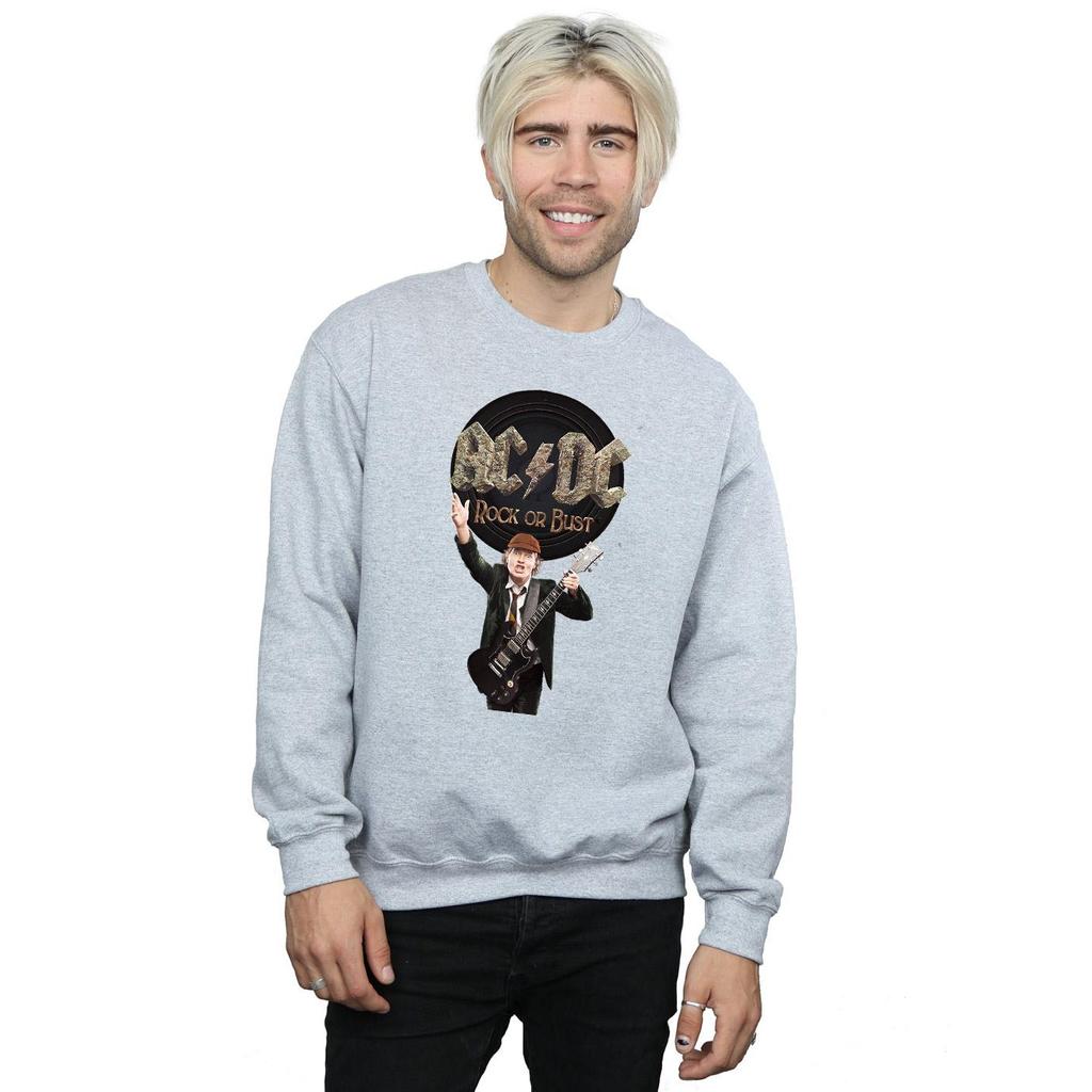 AC/DC Mens Rock Or Bust Angus Young Sweatshirt