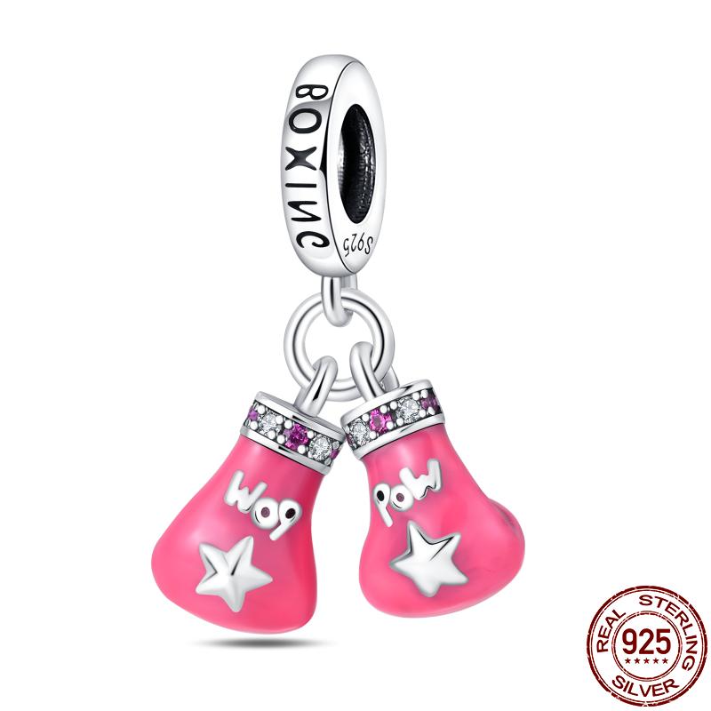 Kupfer DIY Perlen Fußball Badminton Fitness Serie Charm Passend für Pan Original Armband Für Frauen Schmuck Geburtstagsgeschenk