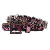 Trendy Waist Belt Studded Rhinestones Crystal for Street Dance Rivets Belt Livehouse Punk Waist Chain Skull Buckle