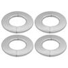 4pcs 23-61mm Stainless Steel Water Pipe Wall Covers Bathroom Shower Decorative Cover For Drain Pipes Easy Installation
