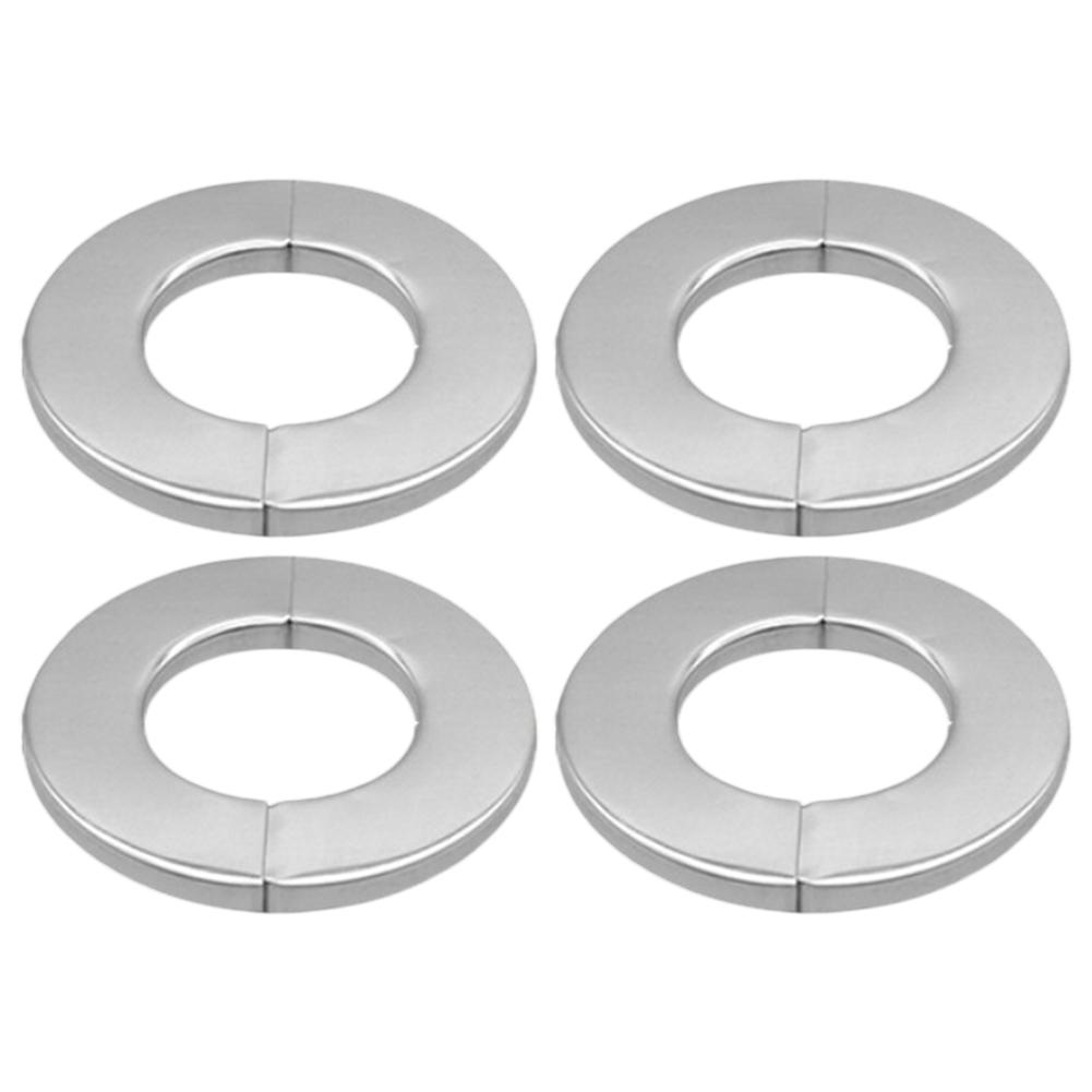 4pcs 23-61mm Stainless Steel Water Pipe Wall Covers Bathroom Shower Decorative Cover For Drain Pipes Easy Installation