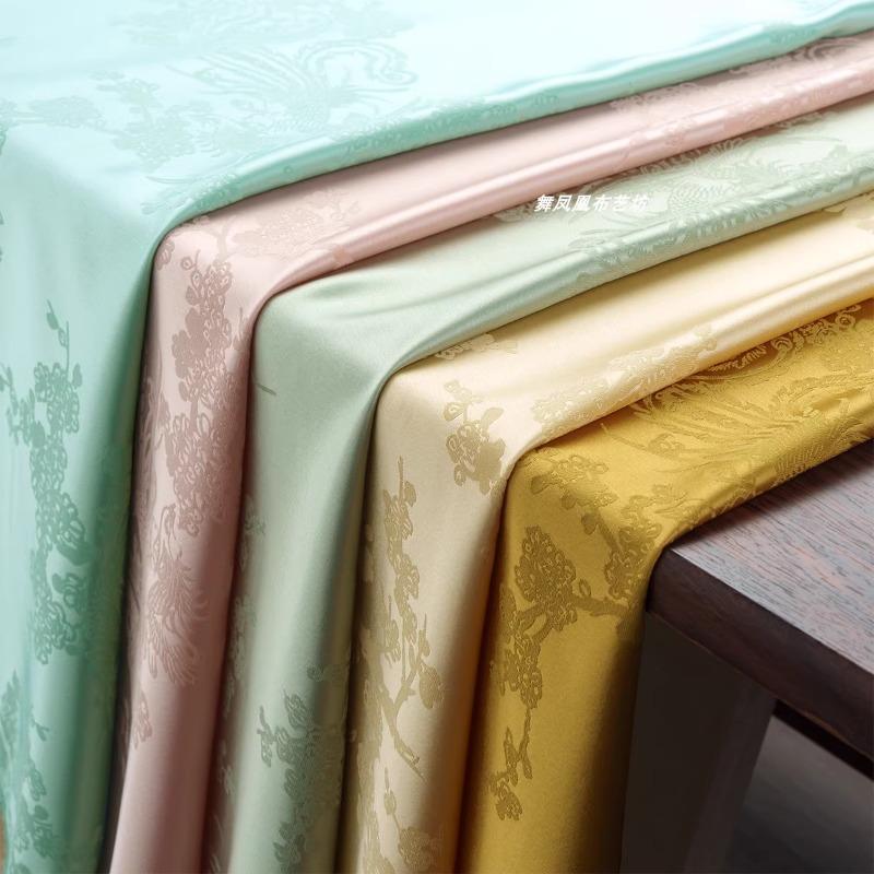 100x150cm Acetate Satin Jacquard Fabric Dress Shirt Silky Glossy for Apparel Sewing Craft Home Decoration Pillow Cushion