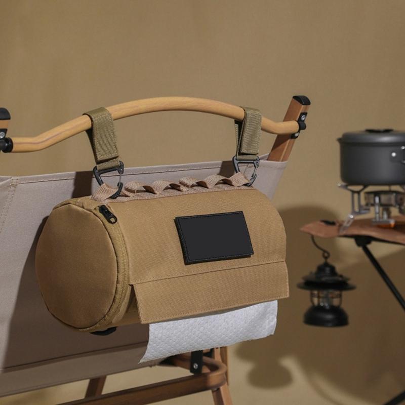 Bolsas para Papel Higiénico Bolsa de Almacenamiento de Papel Textura de Lona Impermeable y Anillas en D Multiusos Accesorios Adecuadas para Acampar