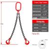 2-Tonnen 2-Strang 1-Meter Hebekette mit Hakenöse
