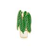 Funny Large Leaf potted Plant Enamel Brooches Cute Green Plant Golden Lapel Pins Gift For Garden Women Girls Badge