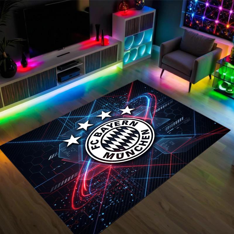 Tappeto in velluto di cristallo con design Bayern Monaco Accogliente Non?Tappeto Stampato Antiscivolo per Camera da Letto Soggiorno Ingresso