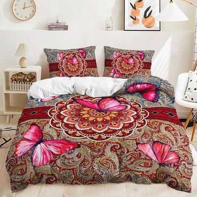 Bed Three-Piece Court Pattern Kit Bohemian Quilt Cover Two-Piece Bedroom
