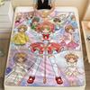 Cardcaptor Sakura Sakura Kinomoto & Magical Pattern Flannel Blanket, Comfortable for All Seasons, Home Decor, Warmth and Comfort, Perfect for Gifts.