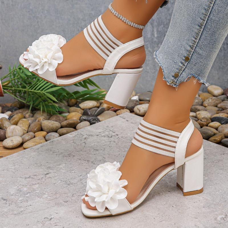 Fashion Fashion Fairy Style High-heeled Sandals Comfortable Two-wear Design Block Heel