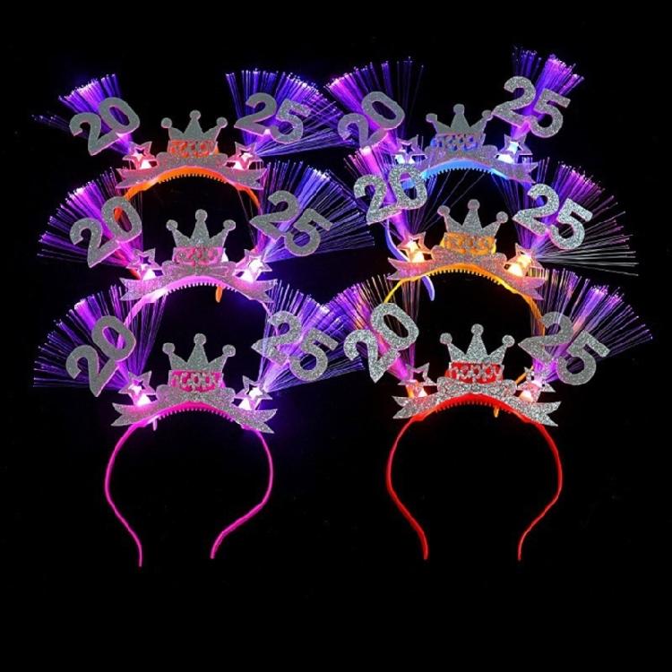 New Year Headwear Headband Photo Party Cosplay Costumes Light up Accessories