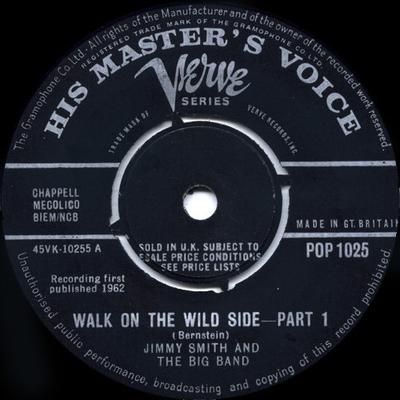 Disque 7 pouces JIMMY SMITH & THE BIG BAND - Walk On The Wild Side POP1025 Sa Voix de Maître 1962 UK Jazz Occasion