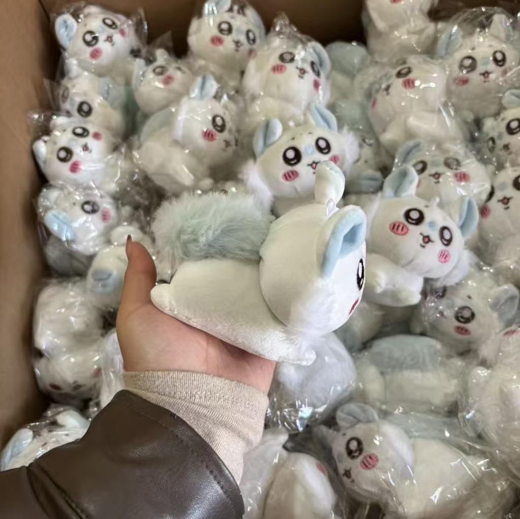 ChiIkawa Niedliche Murmeltier Plüschtiere Spielsets Kawaii Liegende Puppe Schlüsselanhänger Weiche Tasche Anhänger Flauschiges Plüschtier Geschenk Präsent für Freunde