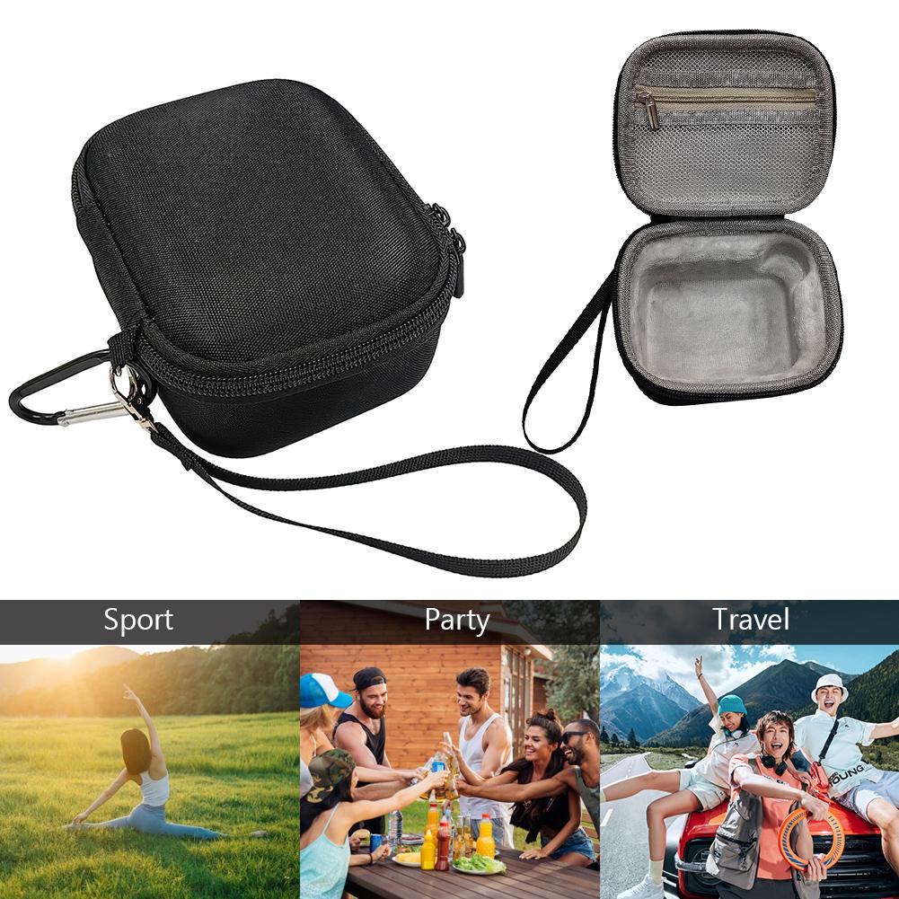Hard Travel Case Shockproof Travel Protective Case with Hand Rope & Carabiner Speaker Carrying Bag for JBL Go 4 Portable Speaker