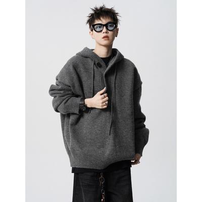 Solid Color Hooded Sweater Solid Color Men's Winter Handsome Pullovers