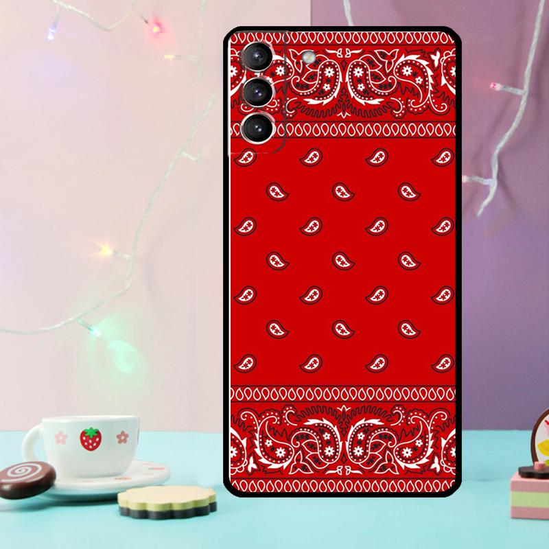 Royal Bandana Paisley Phone Case For Samsung Galaxy S24 Ultra S20 S21 S22 S23 S25 Ultra S9 S10 Plus S24 FE Cover
